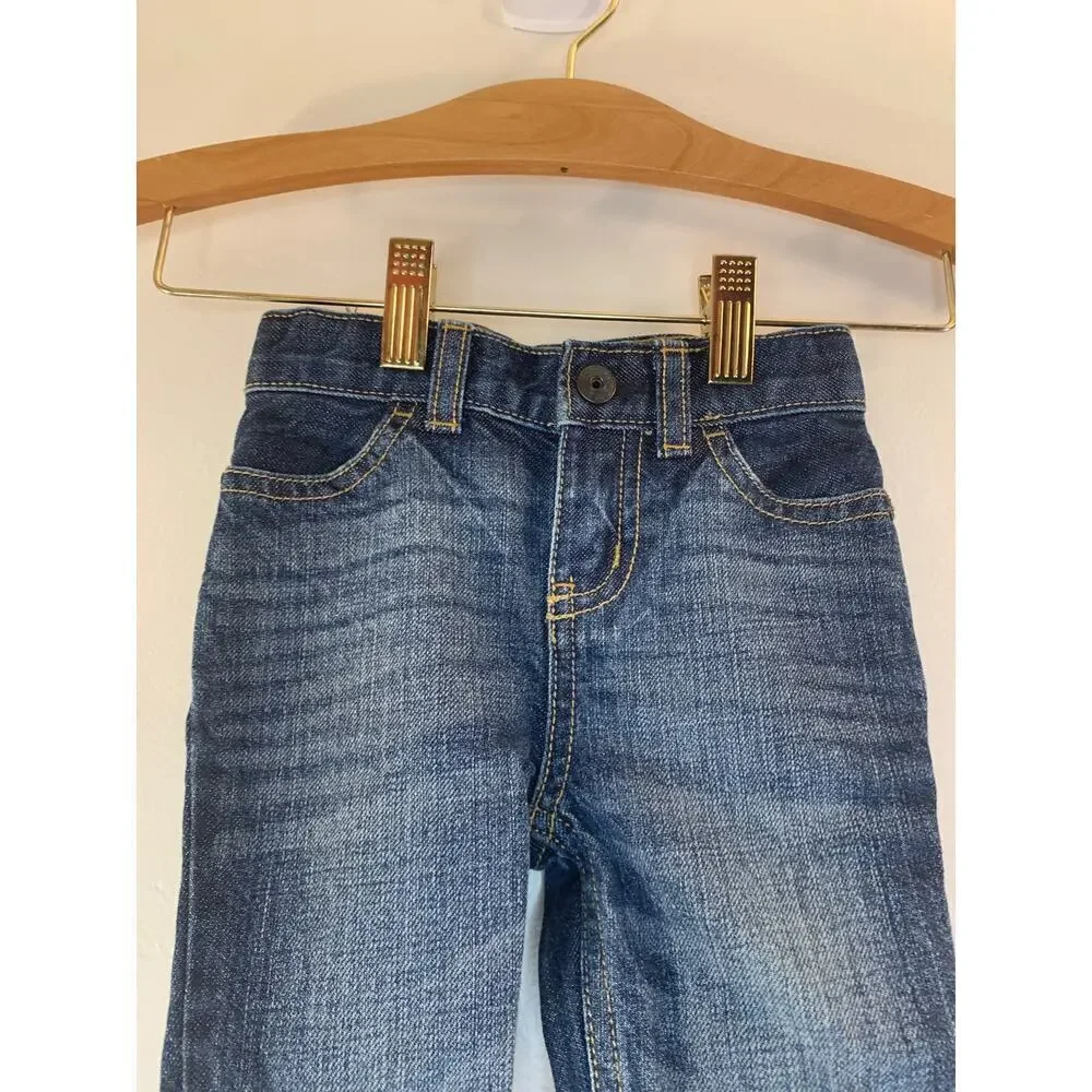 OSHKOSH B'GOSH Boy's Classic Adjustable Waist Medium Wash Jeans / Size: 6 Months